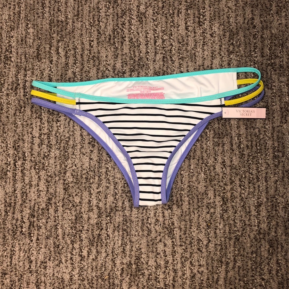 Victorias Secret striped bikini bottoms